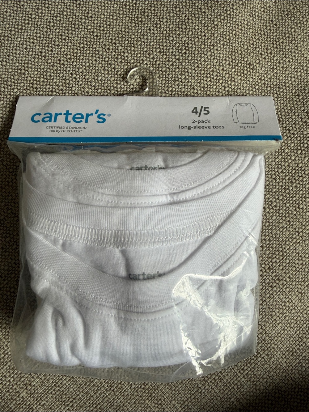 Carter's White 2-Pack Long-Sleeve Tees